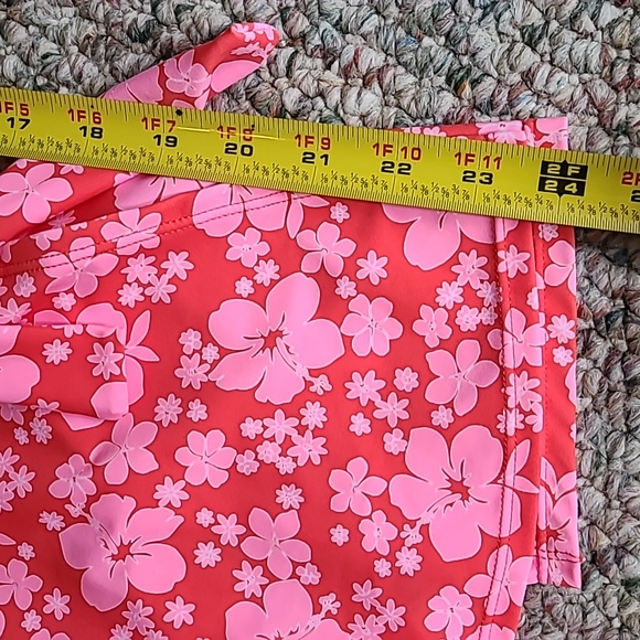 DECREE BRAND WOMENS ONE PIECE PINK AND RED SWIM SUIT WITH WRAP SKIRT SIZE XS - Picture 16 of 16